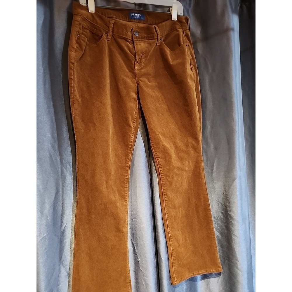 Old Navy Curvy Profile Mid Rise Corduroy Pants Brown Bootcut Womens‎ 12 Petite
